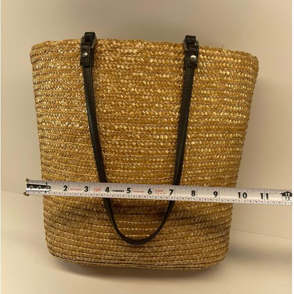 Faded Glory Straw Handbags Tote Purse Handle Top B#4 - Picture 7 of 11